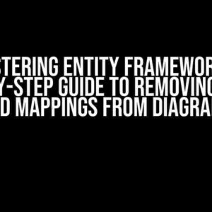 Mastering Entity Framework: A Step-by-Step Guide to Removing Fields and Mappings from Diagrams